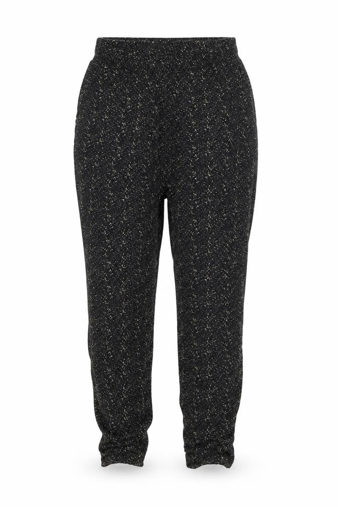Second Female Womens Black Geometric Viscose Trousers Size L L27 in Regular