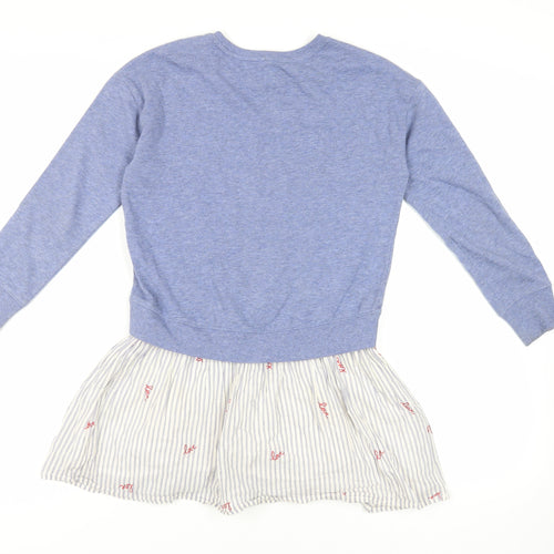 Gap Girls Blue Cotton Tunic Sweatshirt Size 10 Years Pullover