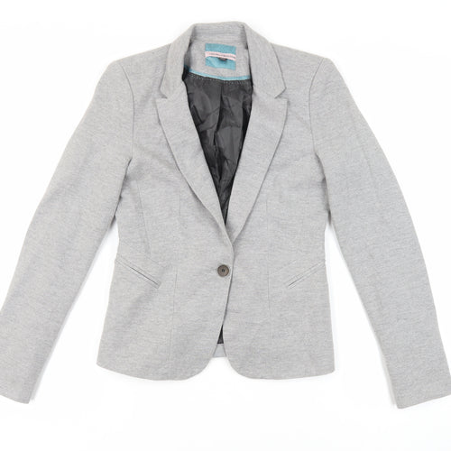 Bershka Womens Grey Jacket Blazer Size M Button