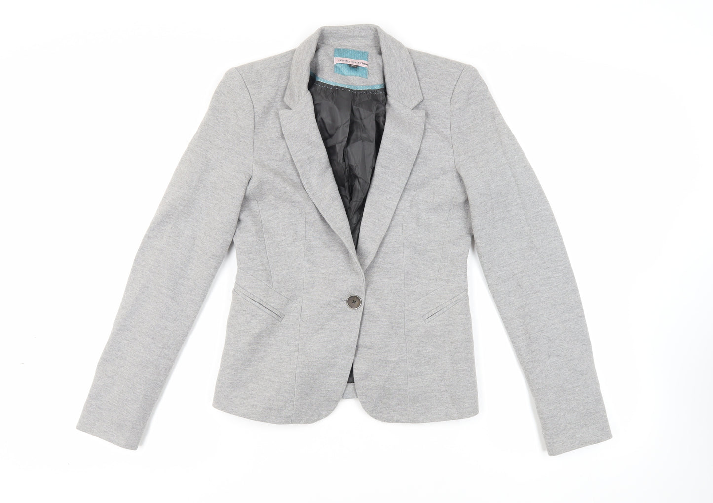 Bershka Womens Grey Jacket Blazer Size M Button