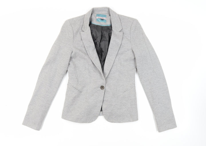 Bershka Womens Grey Jacket Blazer Size M Button