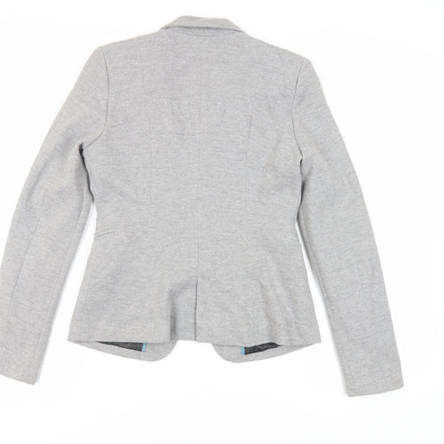 Bershka Womens Grey Jacket Blazer Size M Button
