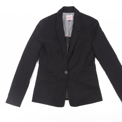 Bershka Womens Black Jacket Blazer Size L Button