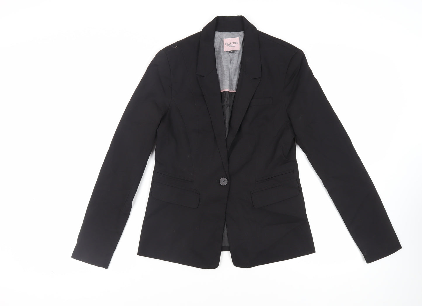 Bershka Womens Black Jacket Blazer Size L Button