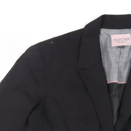 Bershka Womens Black Jacket Blazer Size L Button