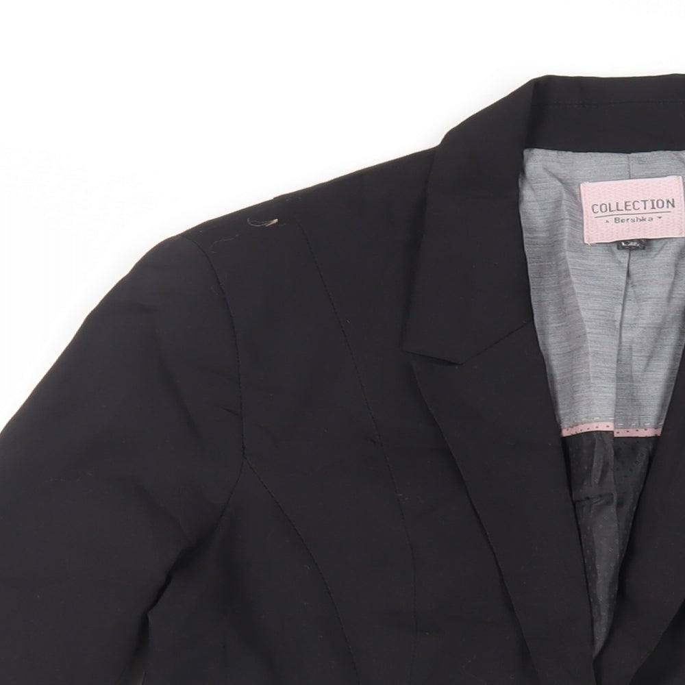 Bershka Womens Black Jacket Blazer Size L Button