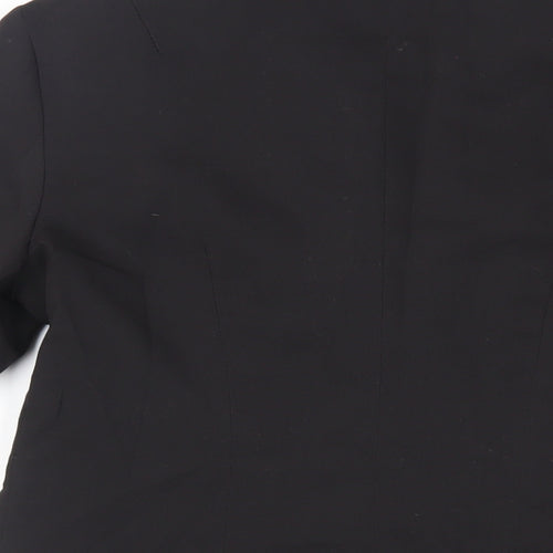 Bershka Womens Black Jacket Blazer Size L Button