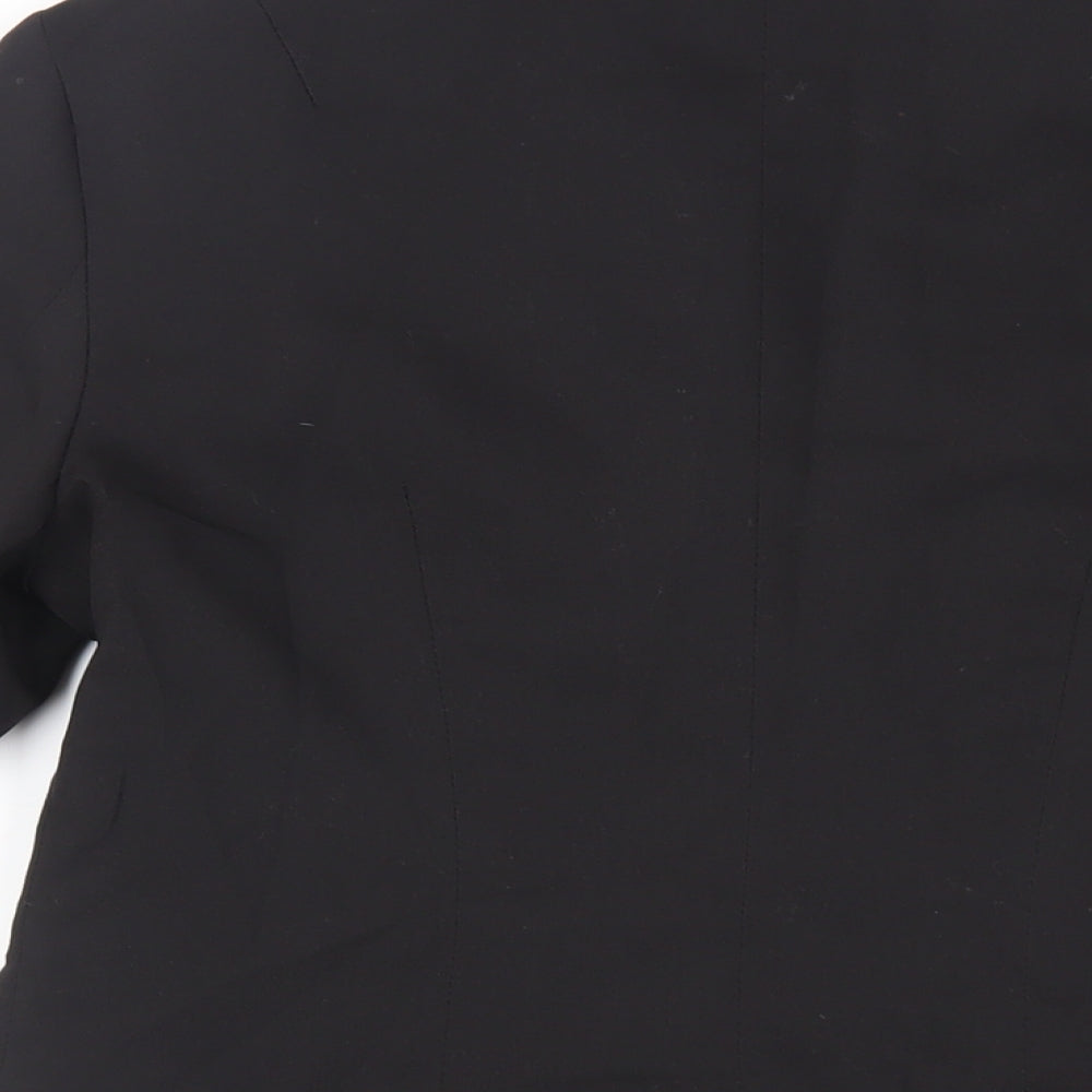 Bershka Womens Black Jacket Blazer Size L Button
