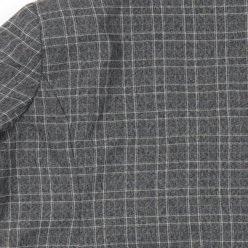 M&Co Womens Grey Plaid Jacket Blazer Size 20 Button