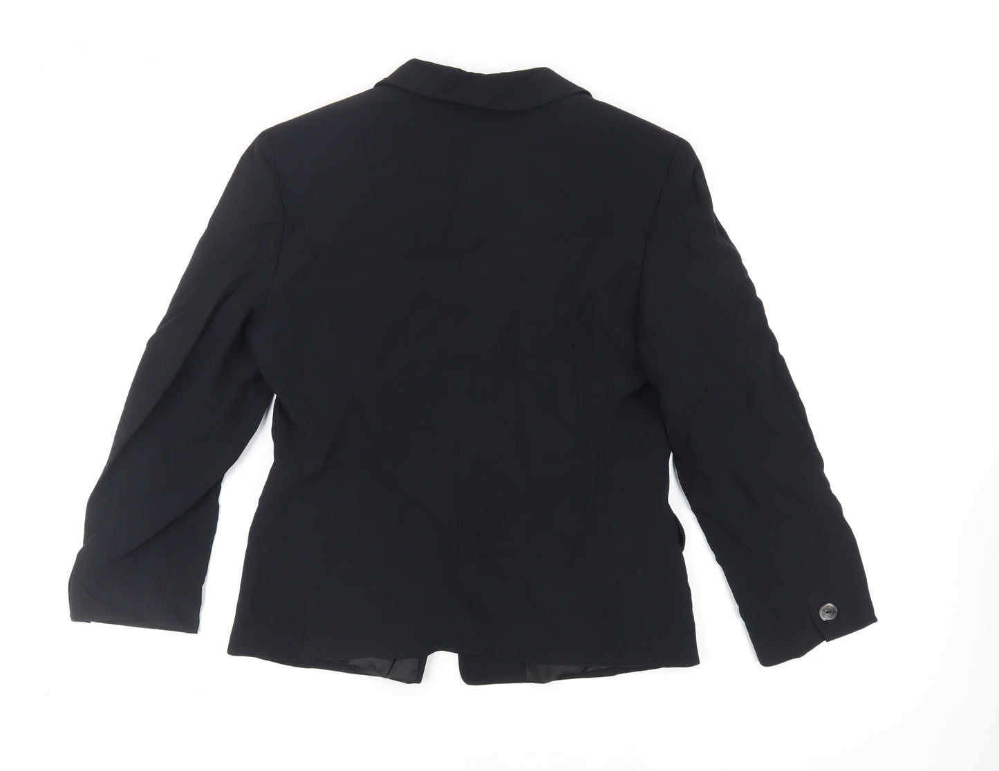 Caractére Womens Black Jacket Blazer Size 12 Button