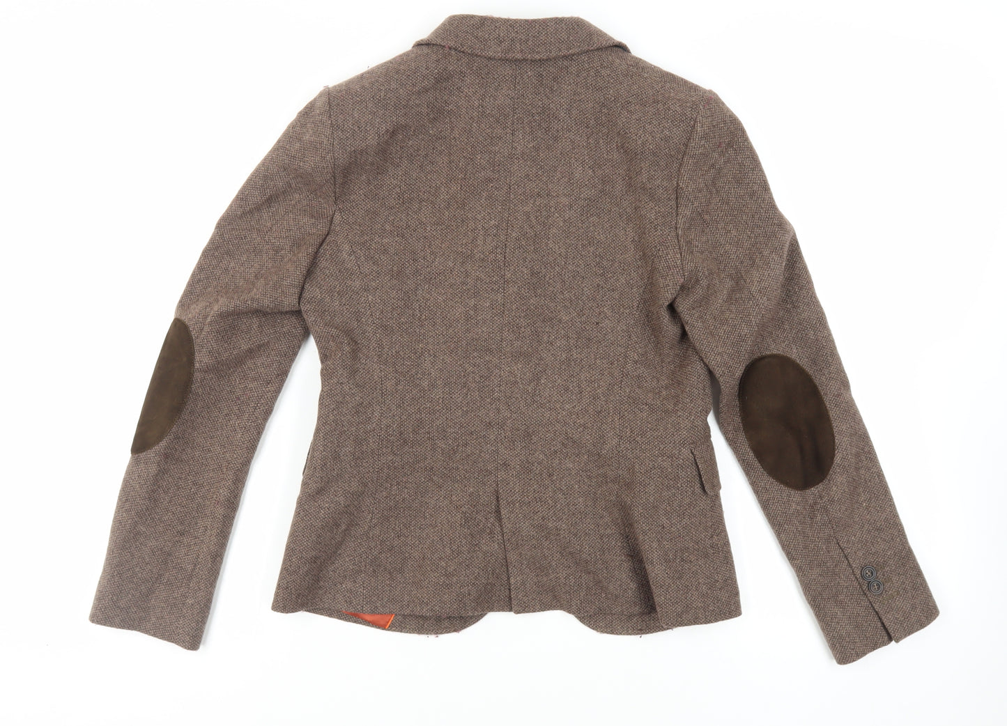 GANT Womens Brown Jacket Blazer Size 10 Button - Elbow Patches