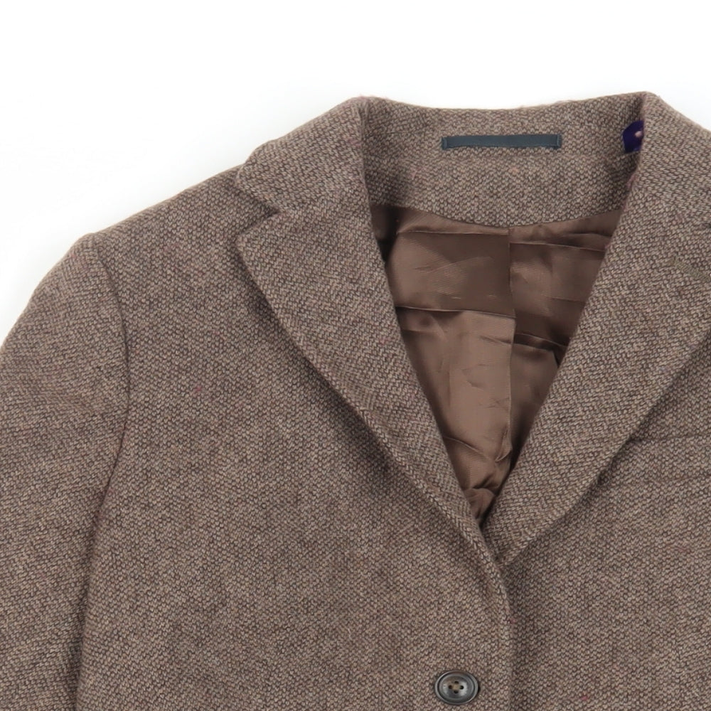 GANT Womens Brown Jacket Blazer Size 10 Button - Elbow Patches