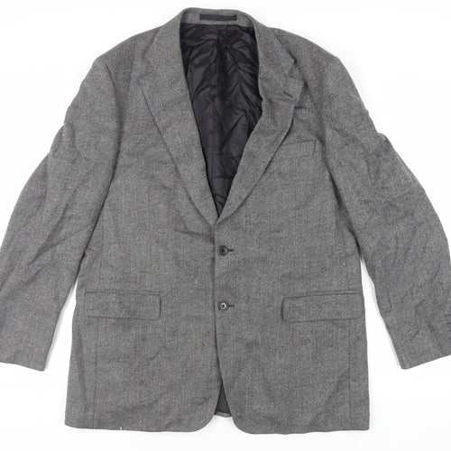 Marks and Spencer Mens Grey Wool Jacket Blazer Size 44 Regular