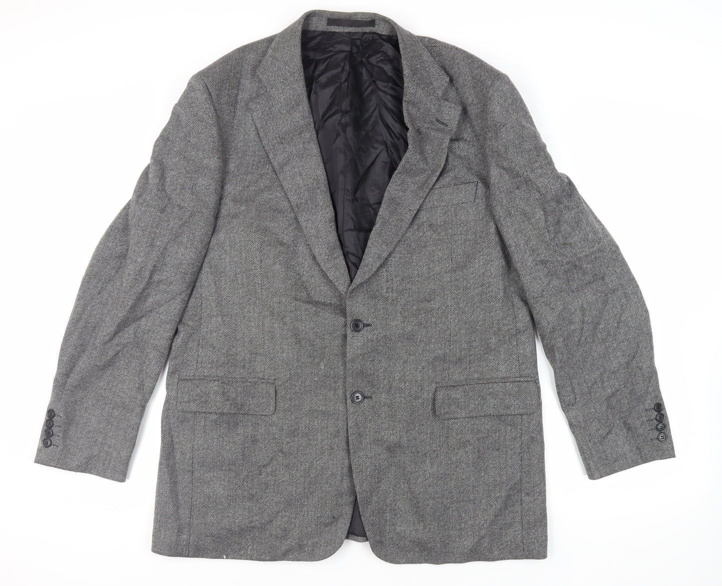 Marks and Spencer Mens Grey Wool Jacket Blazer Size 44 Regular