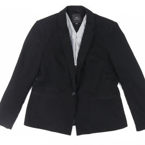 NEXT Womens Black Jacket Blazer Size 18 Button