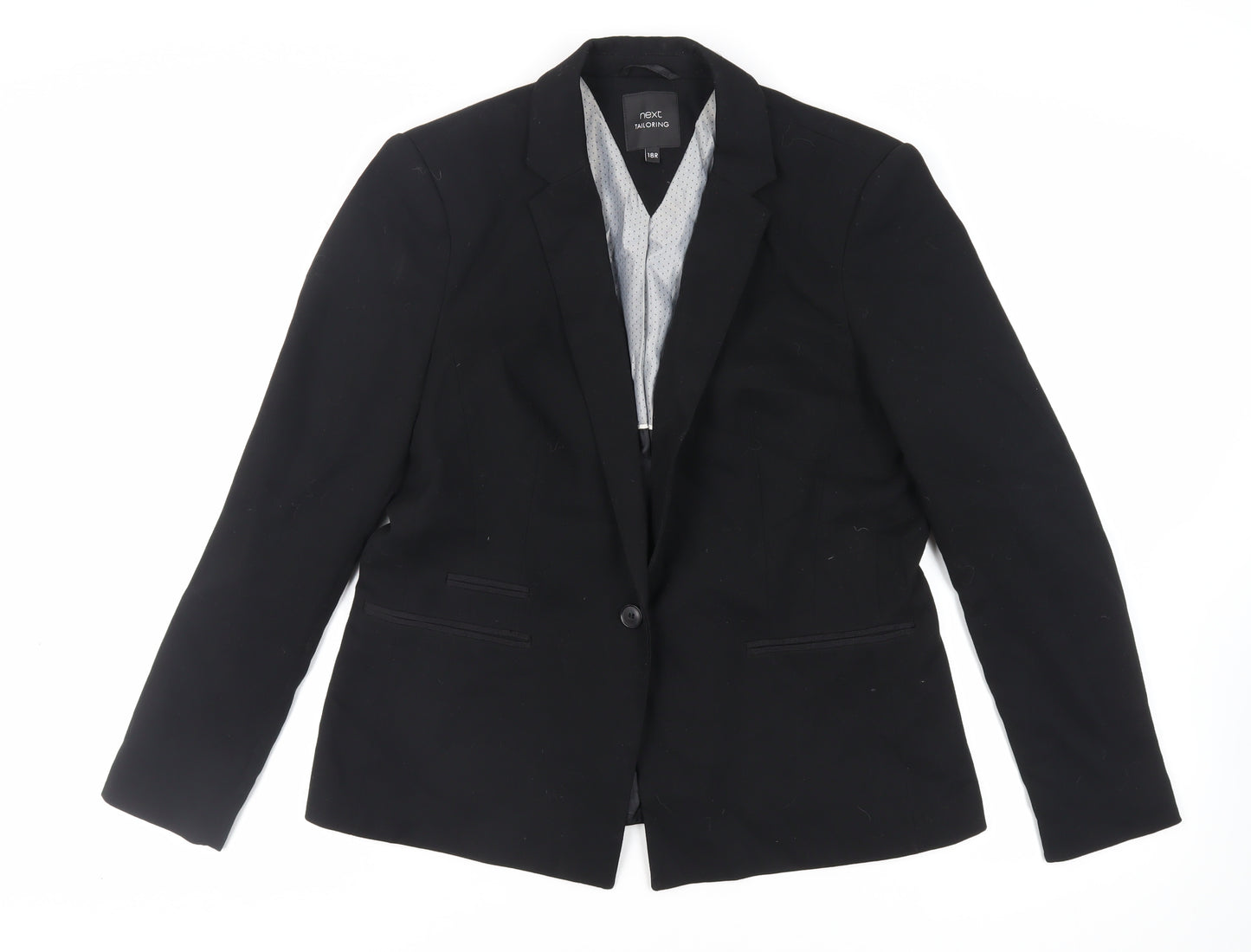 NEXT Womens Black Jacket Blazer Size 18 Button