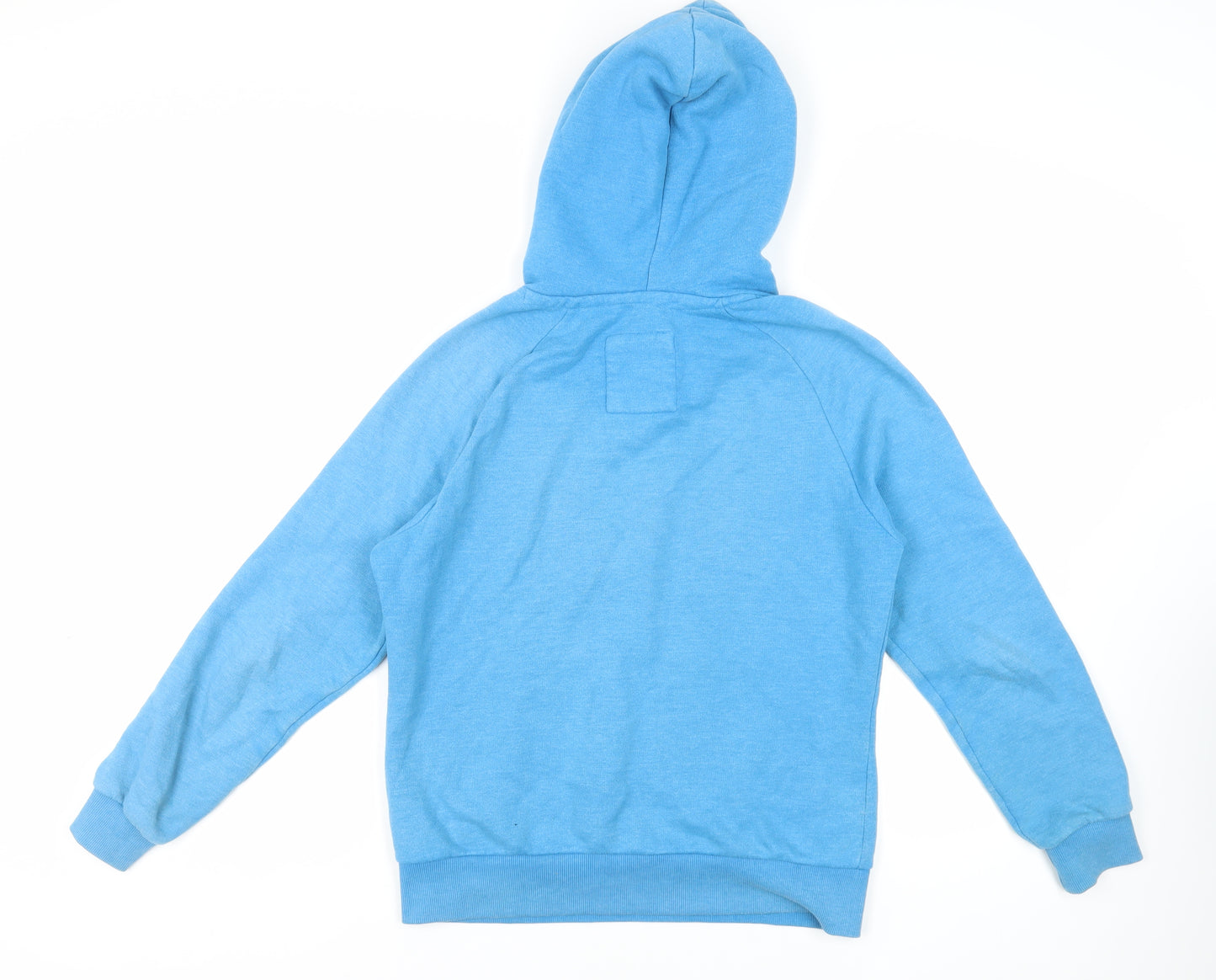 Weird Fish Womens Blue Cotton Pullover Hoodie Size 10 Pullover - Logo