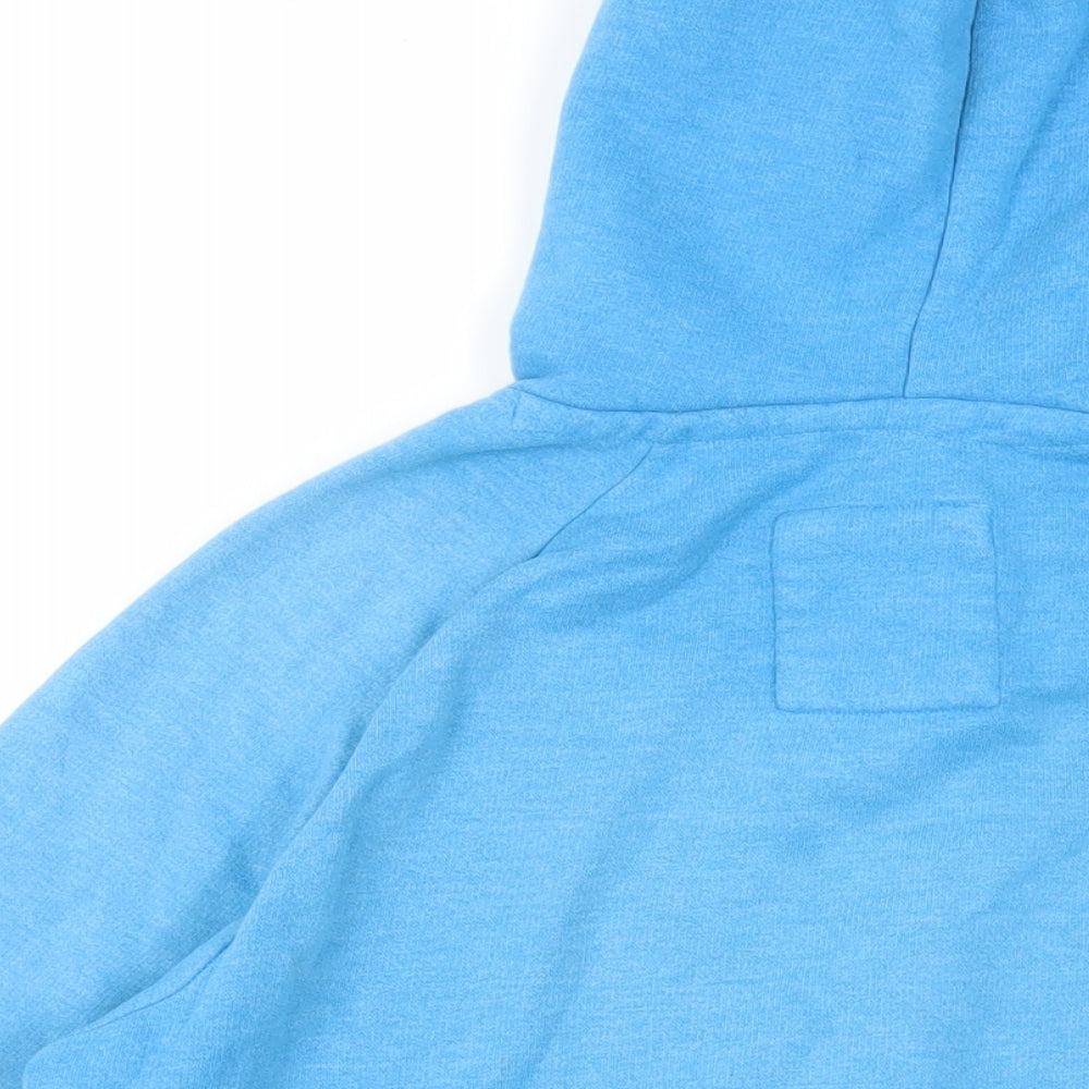 Weird Fish Womens Blue Cotton Pullover Hoodie Size 10 Pullover - Logo