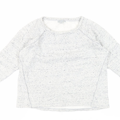 PURE Collection Womens Grey Cotton Pullover Sweatshirt Size 12 Pullover