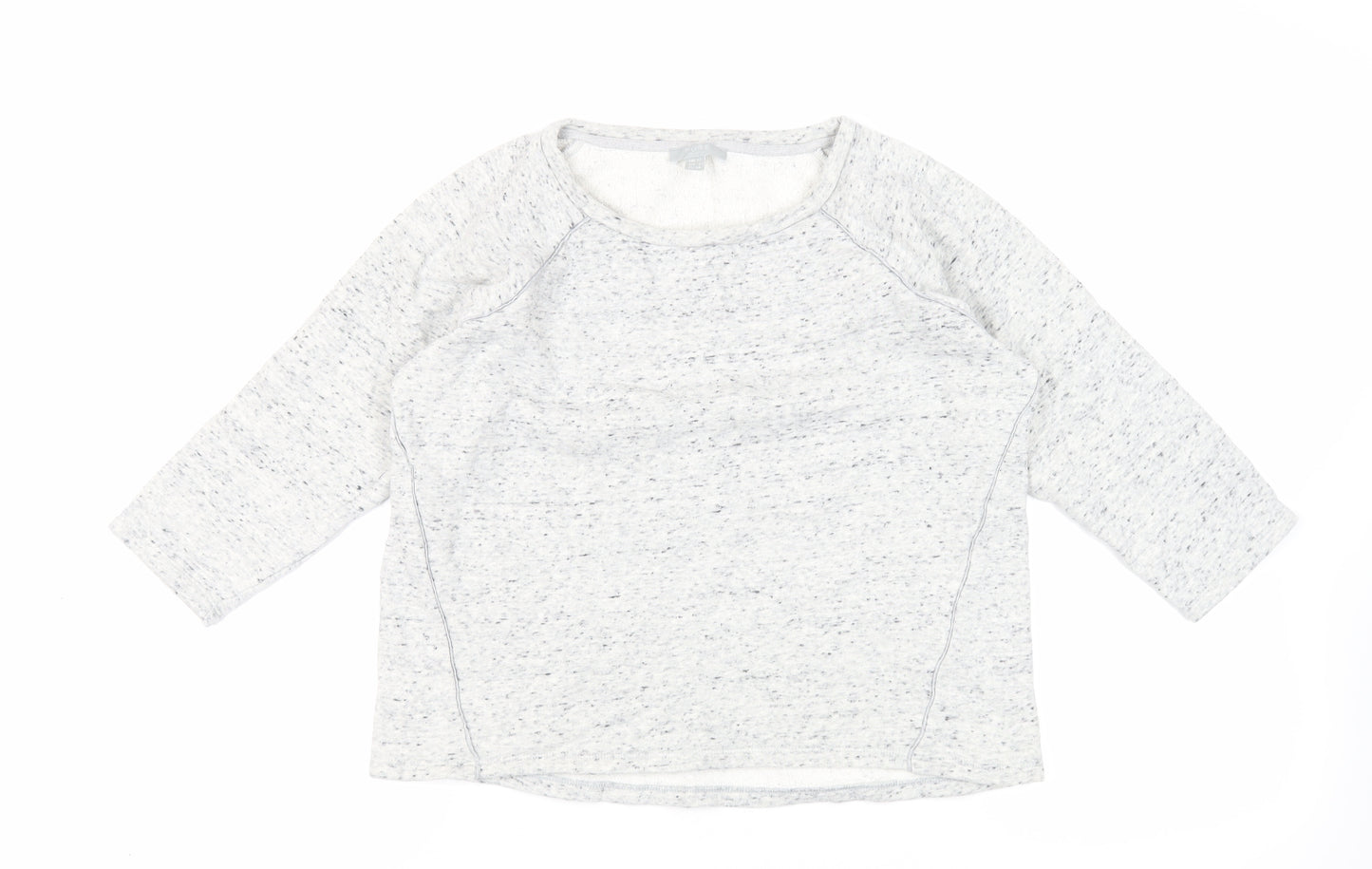 PURE Collection Womens Grey Cotton Pullover Sweatshirt Size 12 Pullover