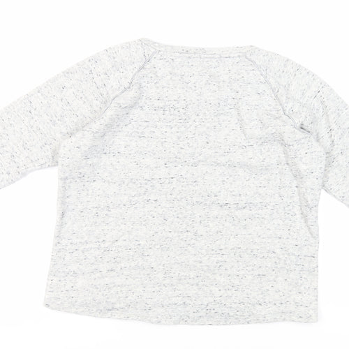PURE Collection Womens Grey Cotton Pullover Sweatshirt Size 12 Pullover