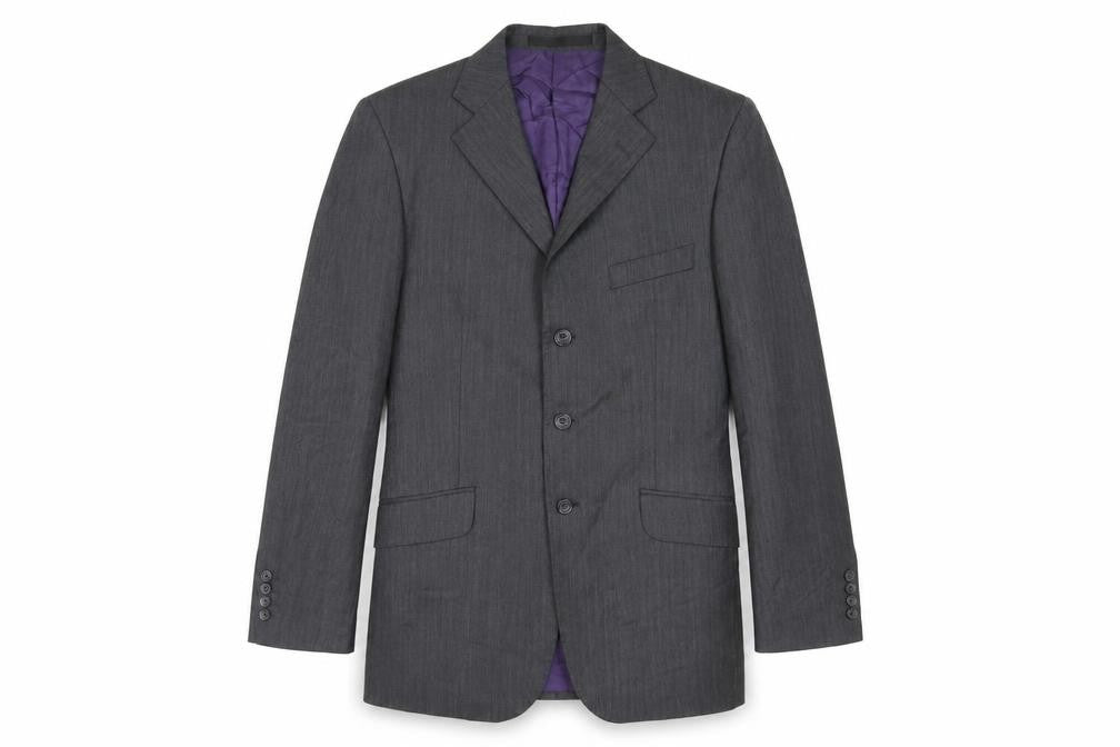 Front view of Marks & Spencer men’s grey wool jacket suit jacket, size 38, regular