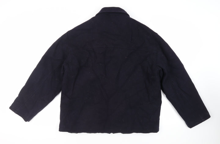 Debenhams Mens Blue Jacket Size XL Zip - Textured