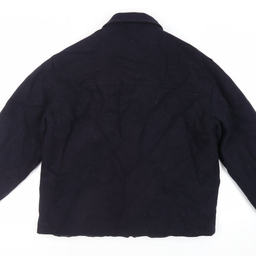 Debenhams Mens Blue Jacket Size XL Zip - Textured