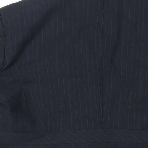 BHS Womens Blue Striped Jacket Blazer Size 18 Button