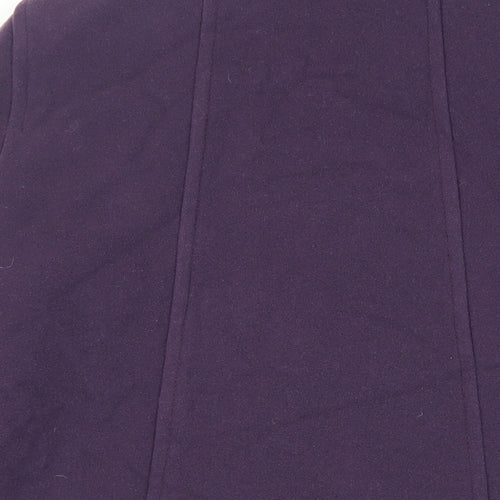 BHS Womens Purple Overcoat Coat Size 14 Button