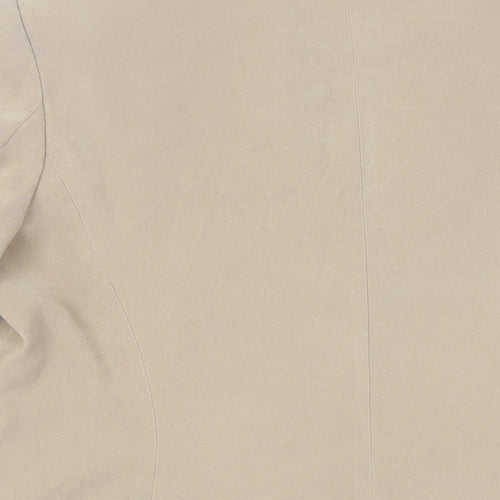 Bonmarché Womens Beige Jacket Blazer Size 12 Button - Suede Effect