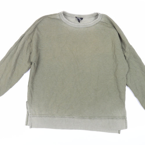 Buffalo Womens Green Cotton Pullover Sweatshirt Size M Pullover