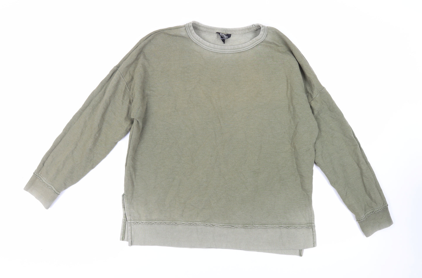 Buffalo Womens Green Cotton Pullover Sweatshirt Size M Pullover