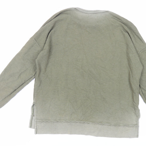 Buffalo Womens Green Cotton Pullover Sweatshirt Size M Pullover