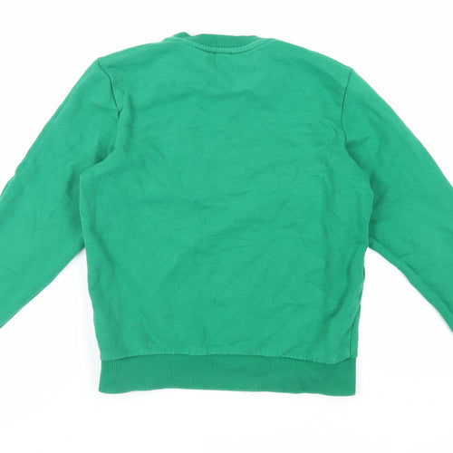 Diesel Girls Green Cotton Pullover Sweatshirt Size 12-13 Years Pullover