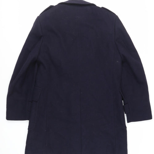 St Michael Mens Blue Pea Coat Coat Size 40 Button - Vintage