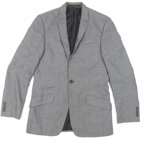 Marks and Spencer Mens Grey Polyester Jacket Suit Jacket Size 36 Regular