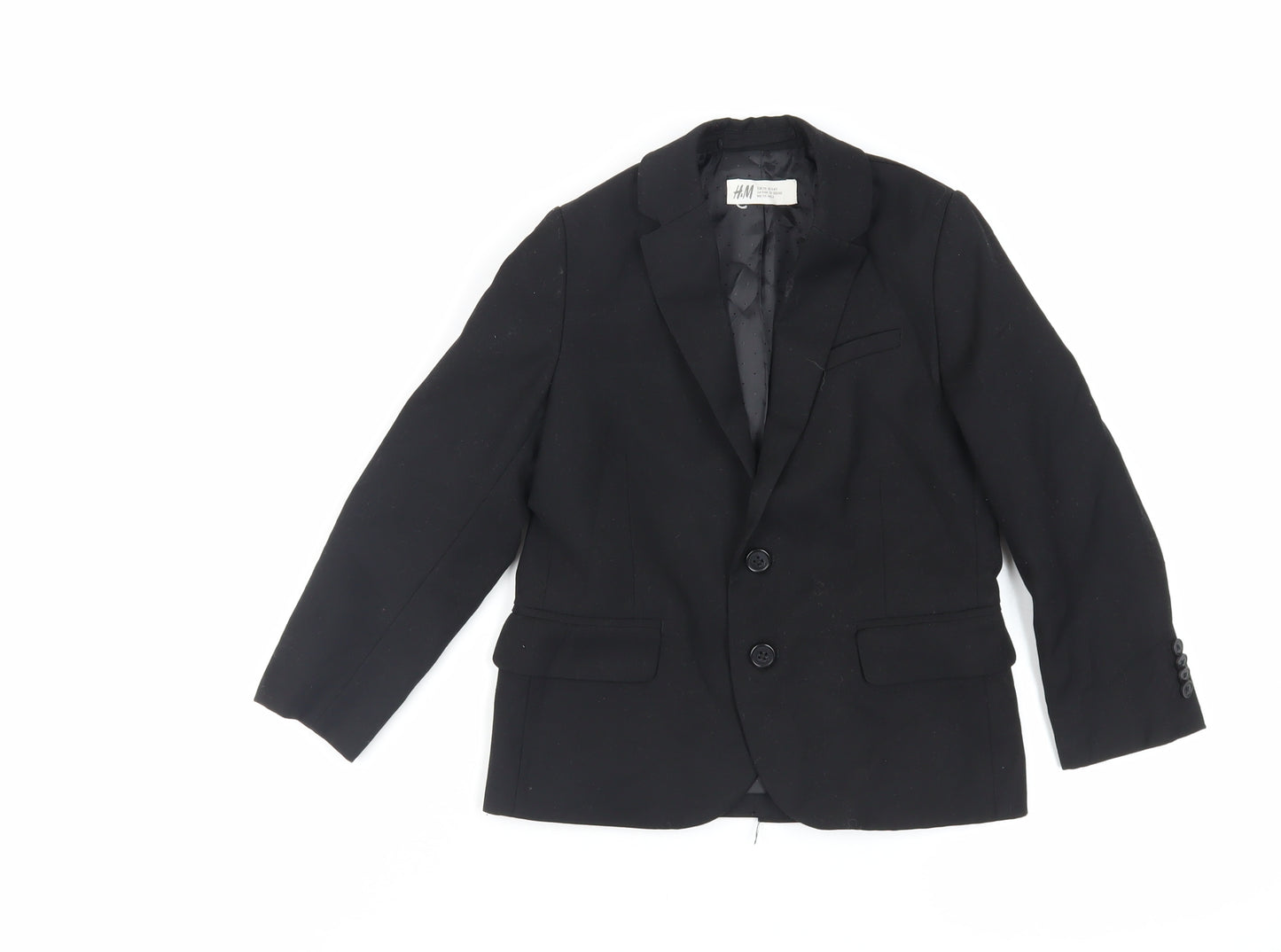 H&M Boys Black Jacket Blazer Size 5-6 Years Button