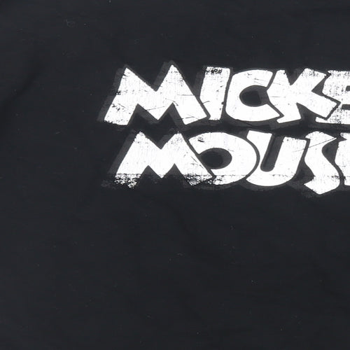 Disney Womens Black Cotton Pullover Sweatshirt Size M Pullover - Mickey Mouse