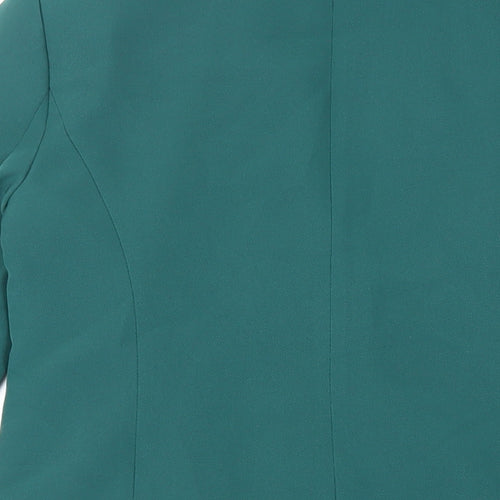 M&Co Womens Green Jacket Blazer Size 10 Button