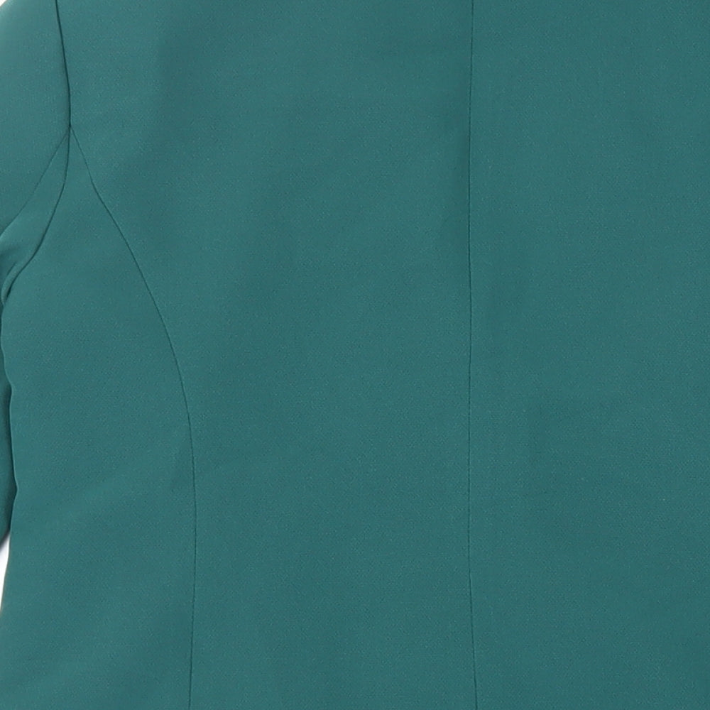 M&Co Womens Green Jacket Blazer Size 10 Button