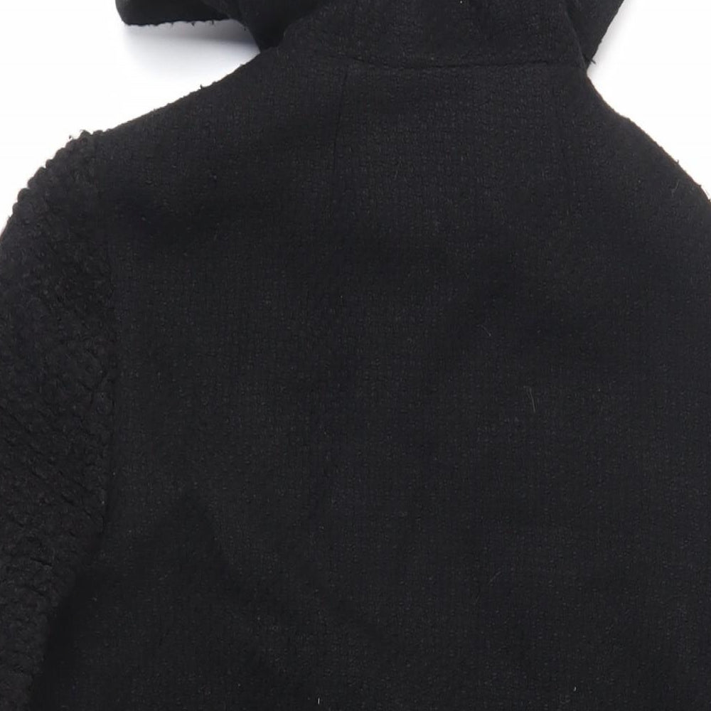 Red Herring Womens Black Overcoat Coat Size 12 Snap - Duffle Coat