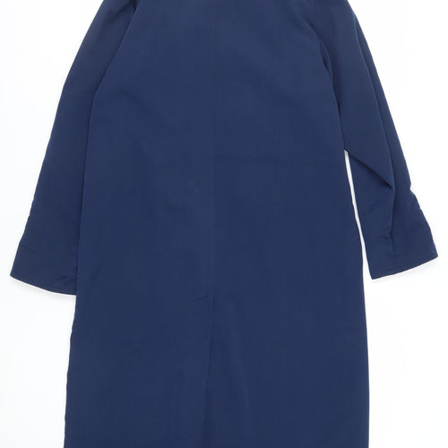 Telemac Womens Blue Overcoat Coat Size 12 Button