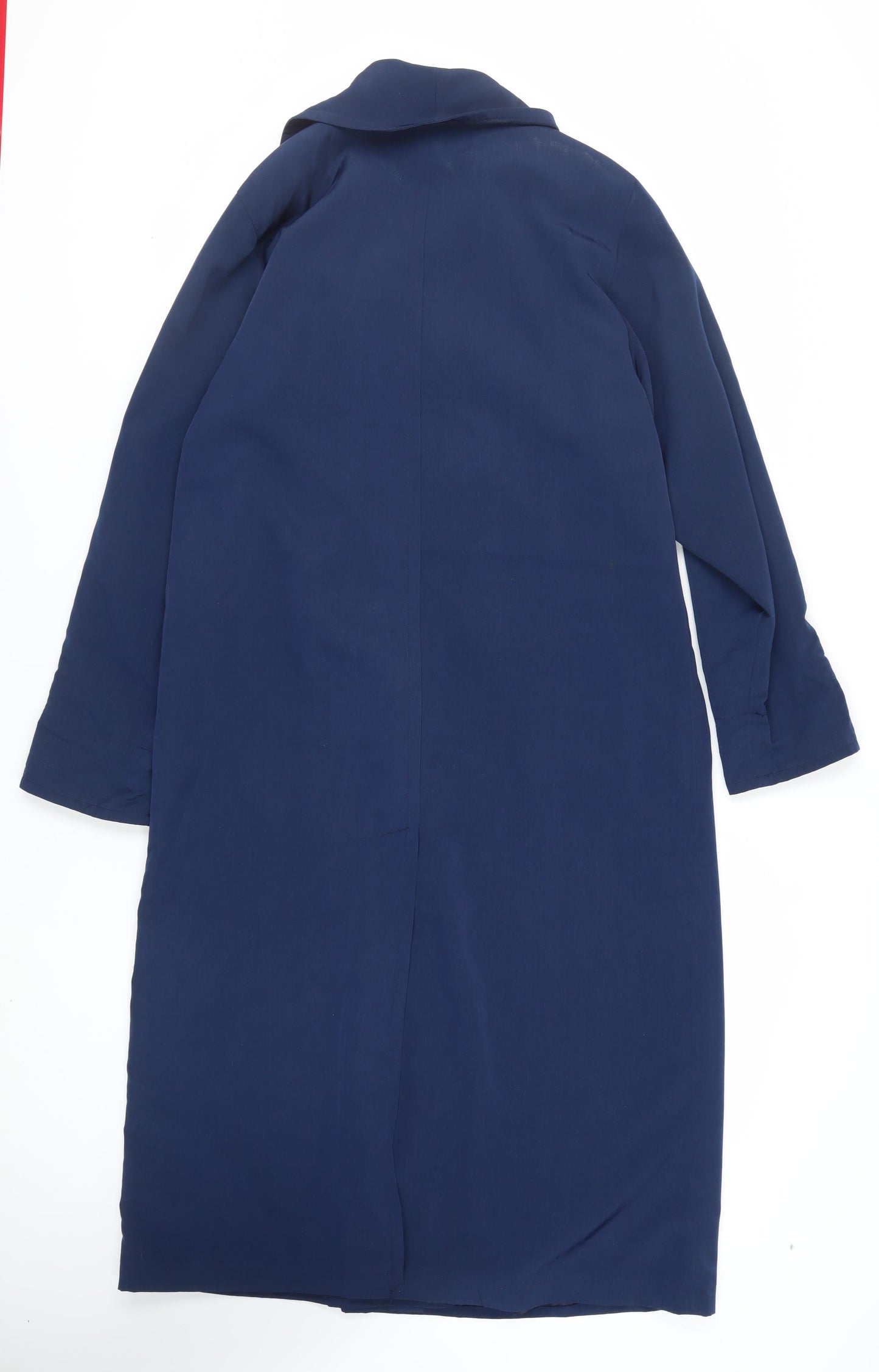 Telemac Womens Blue Overcoat Coat Size 12 Button