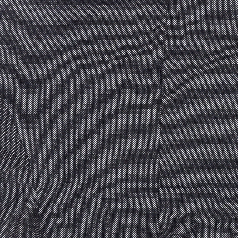 Hobbs Womens Blue Geometric Jacket Blazer Size 14 - Open