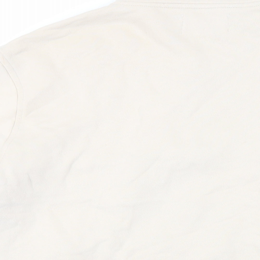 Parlez Mens Beige Cotton Pullover Sweatshirt Size M - Logo