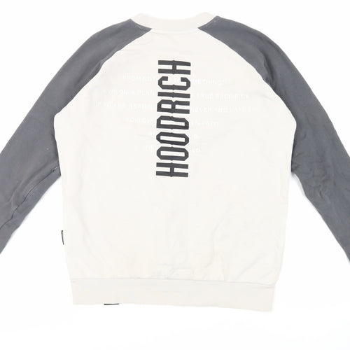 Hoodrich Mens Grey Cotton Pullover Sweatshirt Size M - Logo
