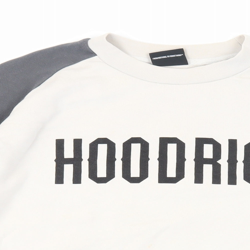 Hoodrich Mens Grey Cotton Pullover Sweatshirt Size M - Logo