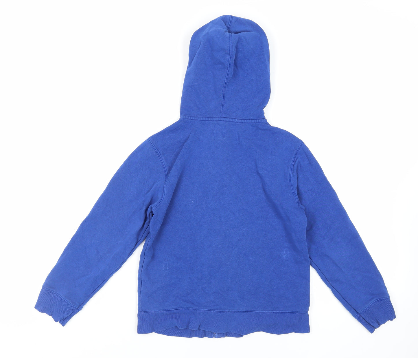 Gap Boys Blue Cotton Full Zip Hoodie Size 8-9 Years Zip - Logo Pockets