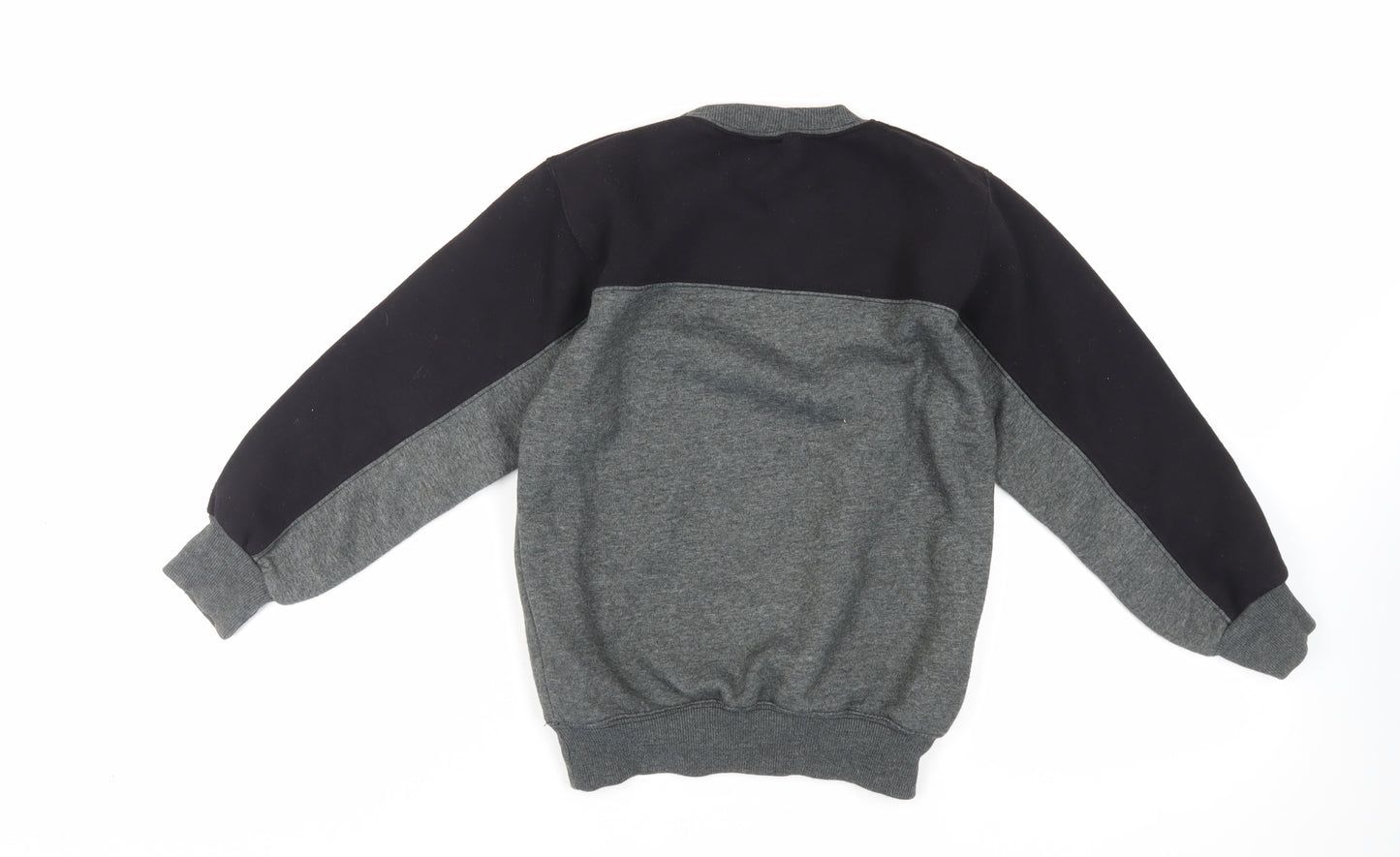 adidas Boys Grey Cotton Pullover Sweatshirt Size 9-10 Years Pullover - Logo